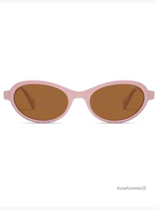 Retro Oval Polarized Sunglasses Recycled Plastic Frame Eco-Friendly UV400